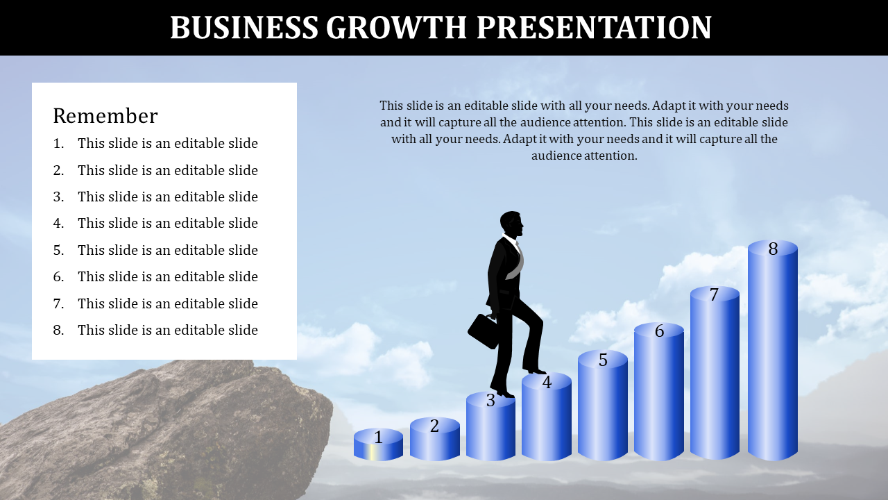 Free - Creative Business Growth Presentation With Eight Nodes